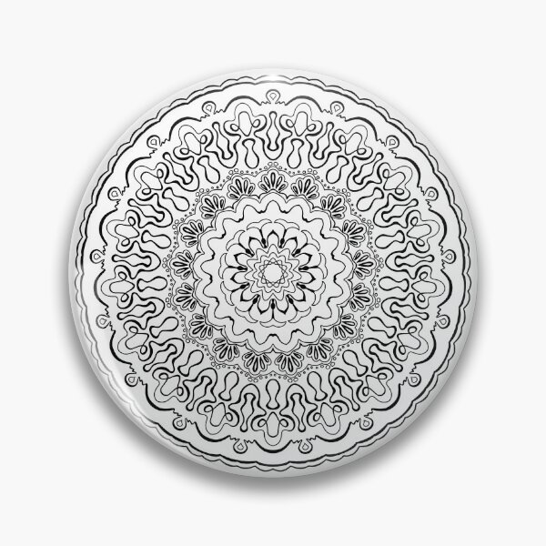Item preview, black and white mandala designed and sold by SunsetFirefly.