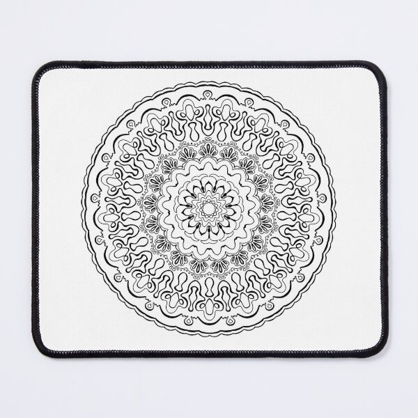Item preview, black and white mandala designed and sold by SunsetFirefly.