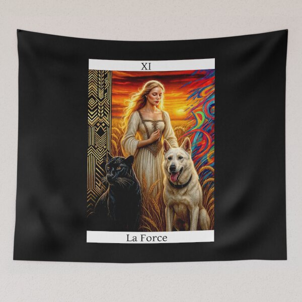 Item preview, The Tarot Deck La force A força Wheat fields designed and sold by Helios Be. Lavsh.