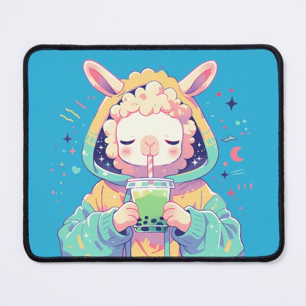 Item preview, Cheeky Llama with Boba designed and sold by WoollenLlama.