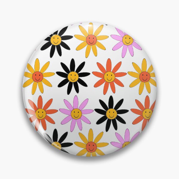Item preview, Retro 1960's Smiley Face Flowers Colorful Design Pattern designed and sold by DEC02.
