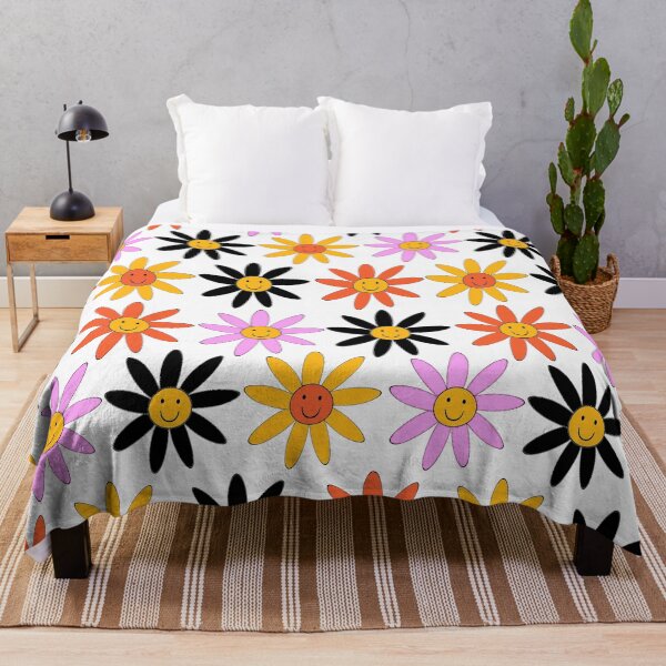 Item preview, Retro 1960's Smiley Face Flowers Colorful Design Pattern designed and sold by DEC02.
