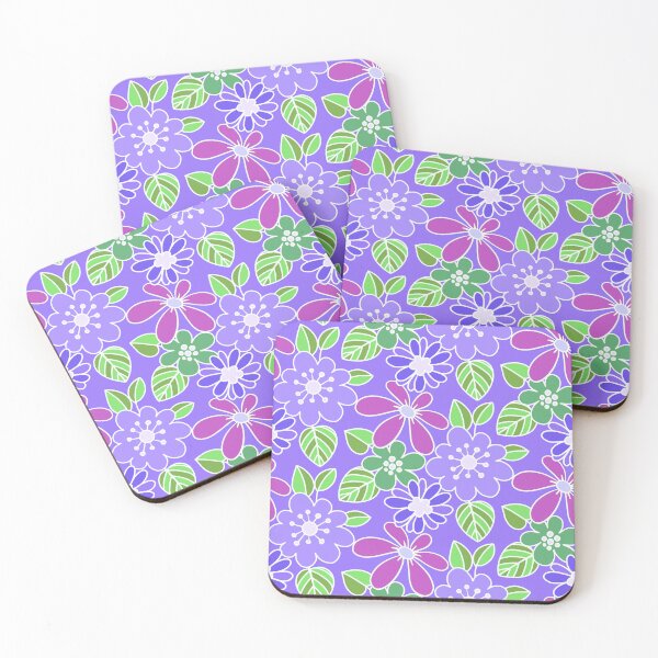 Item preview, Retro Lilac And Pink Floral Pattern With Leaves designed and sold by DEC02.
