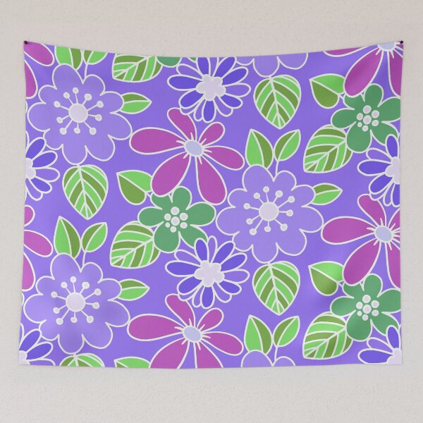 Item preview, Retro Lilac And Pink Floral Pattern With Leaves designed and sold by DEC02.