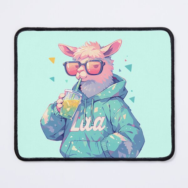 Item preview, Cool Llama with Boba Iced Tea designed and sold by WoollenLlama.