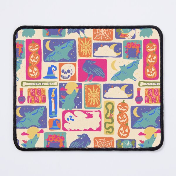 Item preview, Pop of Color Halloween Bright Modern Hand Drawn Repeating Pattern designed and sold by permare.