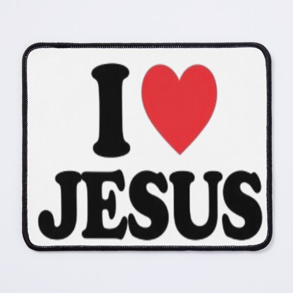 Item preview, Heart and Cross with I Love Jesus Message designed and sold by kfxforex.