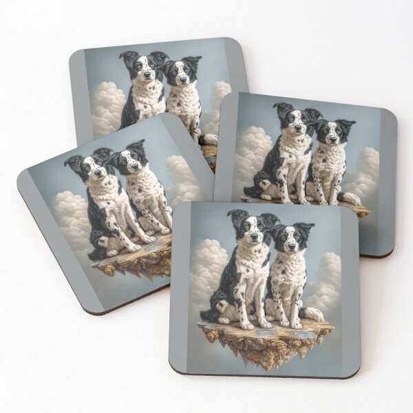 Item preview, Surreal Border Collies in the Clouds – Fantasy Dog Artwork designed and sold by Gino By Design.