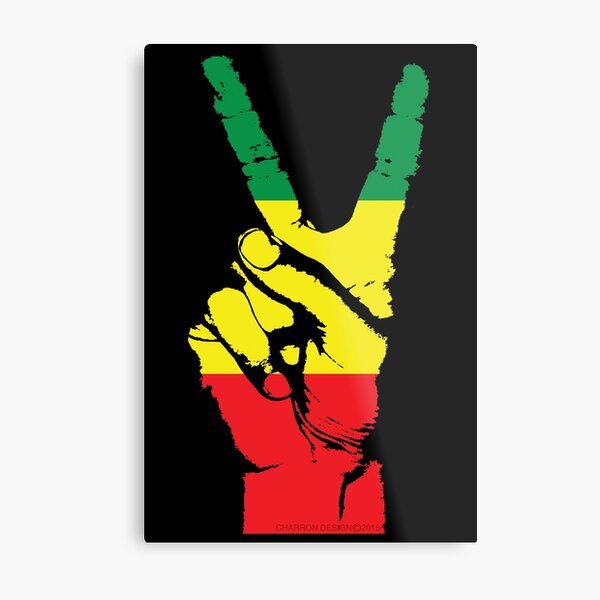 RASTA FRIEDENSFINGER-002 Metallbild
