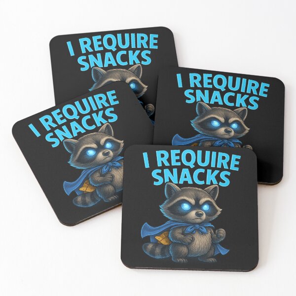 Item preview, I Require Snacks Raccoon designed and sold by I AM BRO.