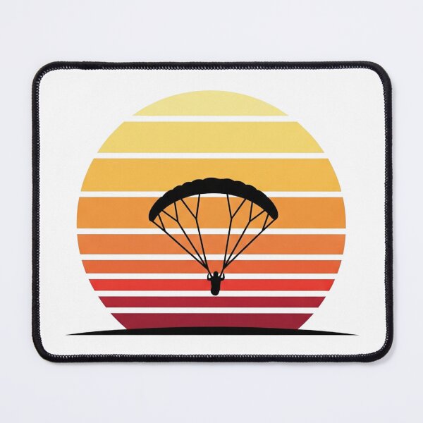 Artikelvorschau, Paragliding in den Sonnenuntergang: Eine Silhouette der Freiheit und des Fliegens entworfen und verkauft von Cloud-Riders.