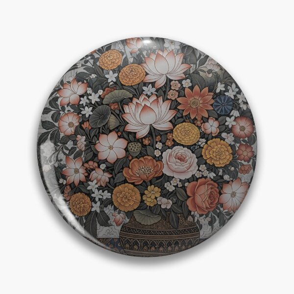Item preview, Traditional Guler School Art Inspired by Himachal Pradesh with Floral Motifs designed and sold by Haus Of K.