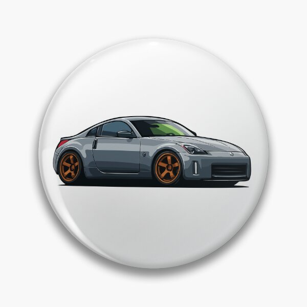Item preview, Nissan 350z Fairlady Z33 JDM Japan Sportscar Legend Coupe Silver Grey Bronze Rims Wheels designed and sold by CutCatPrints.