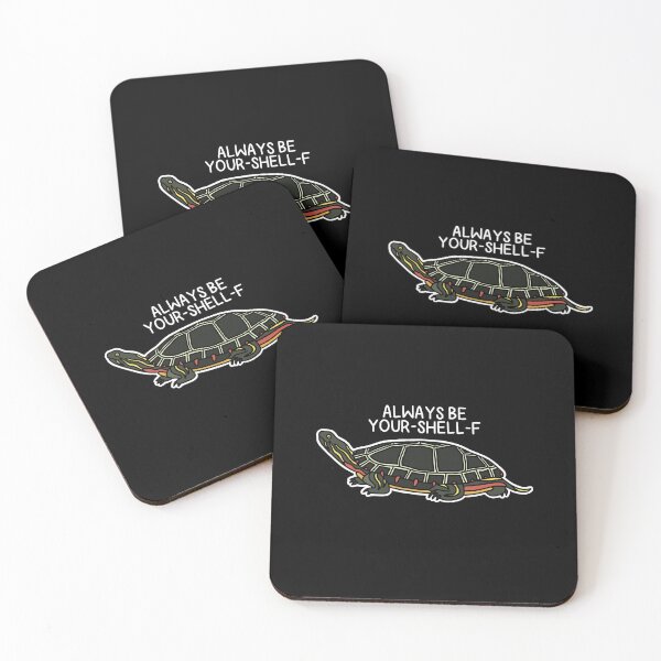 Item preview, (Version for DARK COLORED Items) ALWAYS BE YOUR-SHELL-F  (Painted Turtle) designed and sold by chicorycreative.