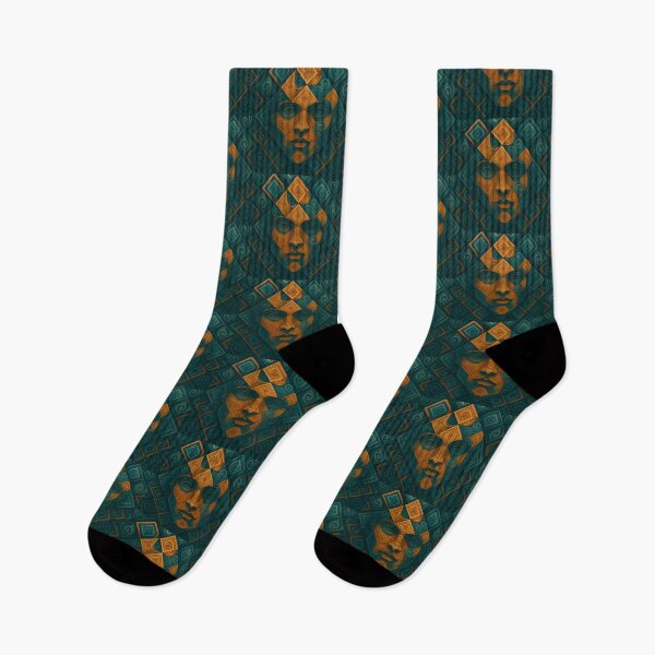 Item preview, Geometric Symphony – Swirling Squares in Green & Orange designed and sold by FearlessG.
