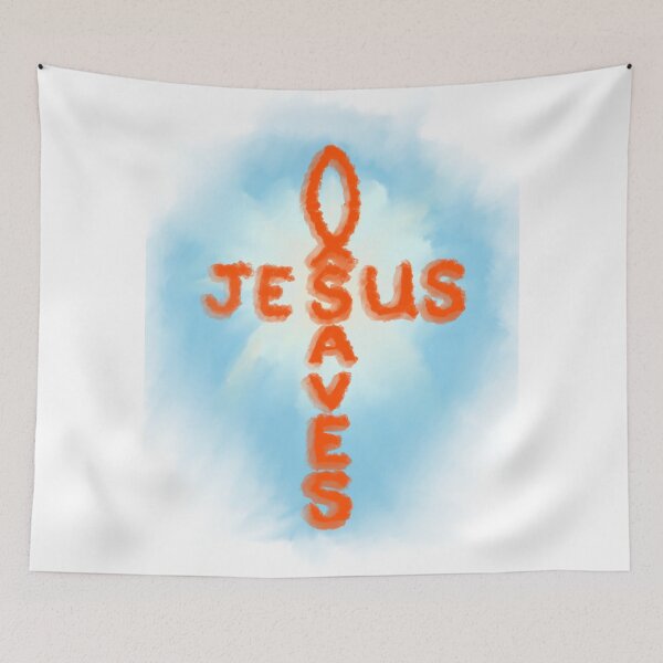 Item preview, Jesus Saves Cross Shirt – Digital Watercolor with Ichthys designed and sold by Painting For Jesus.