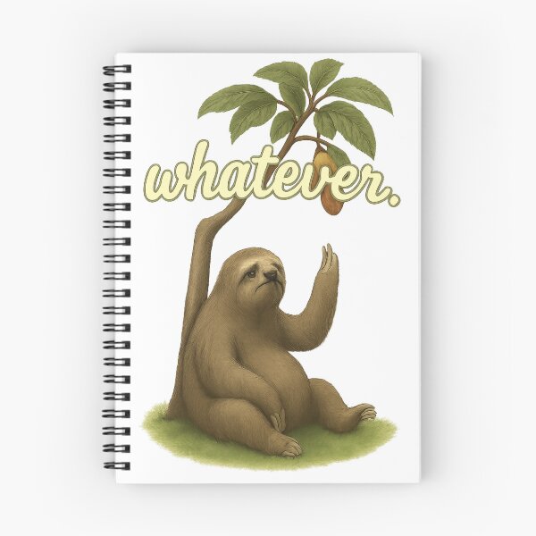 Item preview, Sloth Whatever Funny Resigned Illustration designed and sold by Tender Flower Clothing.