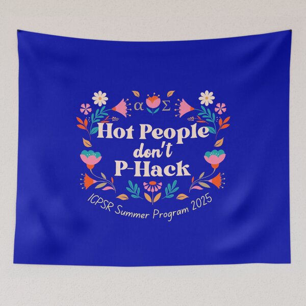 Item preview, Hot People don't P-Hack: 2025 ICPSR Summer Program (for dark backgrounds) designed and sold by ICPSR.