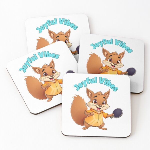 Item preview, Joyful Vibes Squirrel Cartoon designed and sold by Printeca.