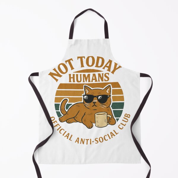 Item preview, Not Today Humans Official Antisocial Club Cat designed and sold by Travelcases.