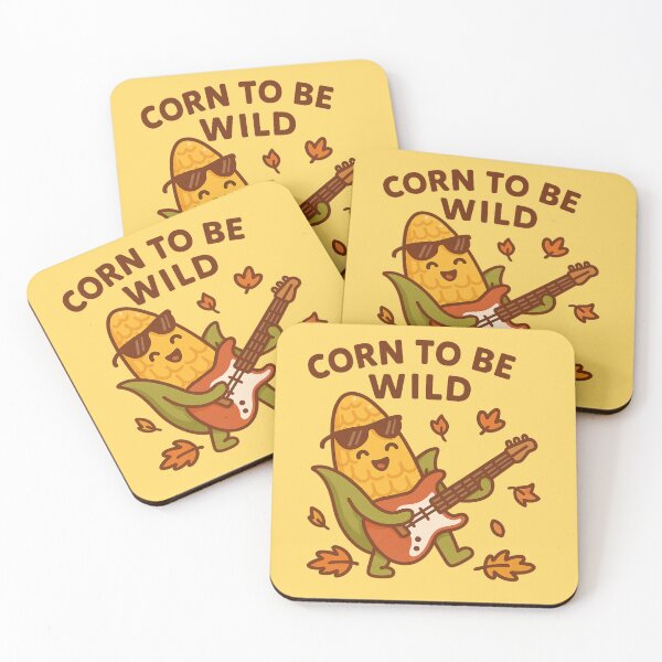 Item preview, Corn to Be Wild – Rockin’ Autumn Corn Cob Illustration designed and sold by BloomKind.