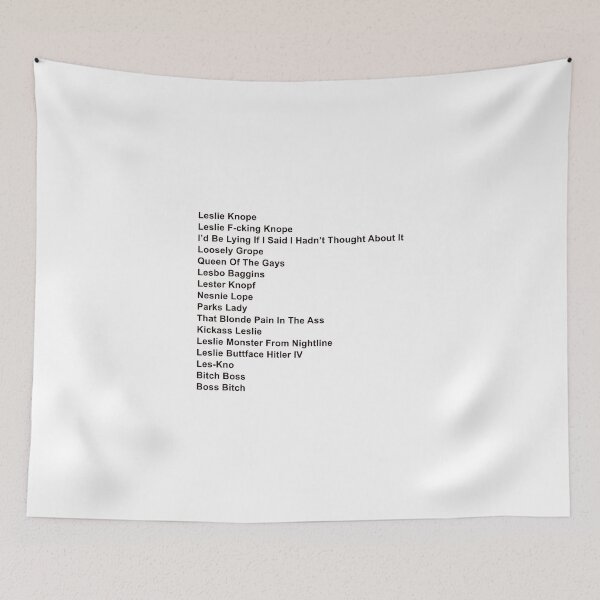Item preview, Leslie Knope Aliases – Parks and Recreation Funny Quote Design designed and sold by from here 2 mars.