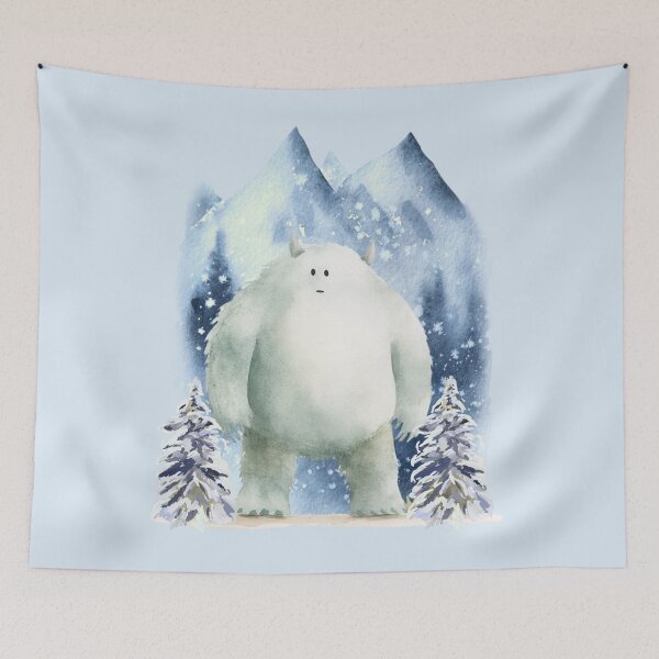 Item preview, Yeti abominable snowman cute watercolour bigfoot kids designed and sold by Lady-Frost.