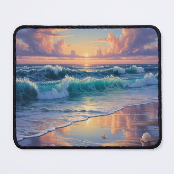 Item preview, Lifestyle Hub: Golden Sunset Ocean Waves - Calming Seascape designed and sold by M&M Lifestyle Hub.