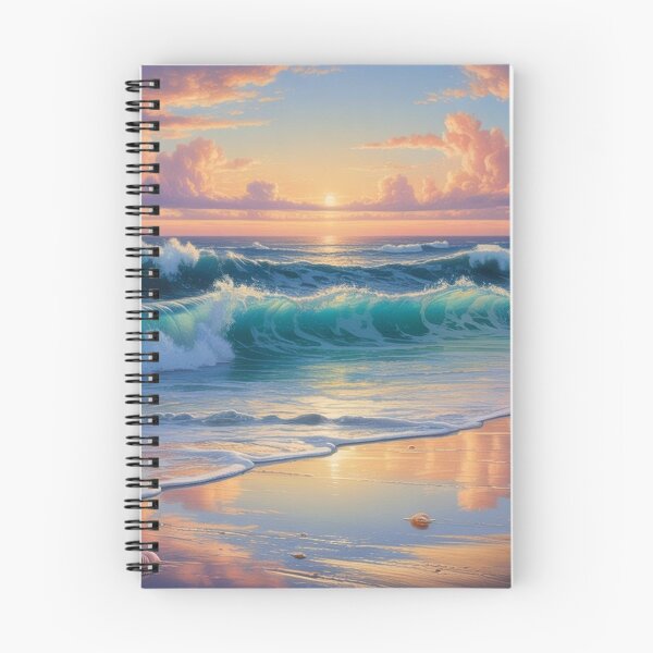 Item preview, Lifestyle Hub: Golden Sunset Ocean Waves - Calming Seascape designed and sold by M&M Lifestyle Hub.