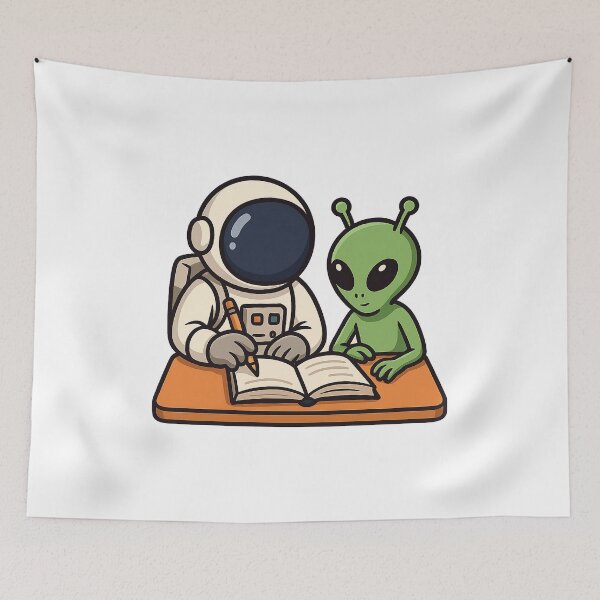 Item preview, Alien & Astronaut Study Buddies designed and sold by HEERMANArt.