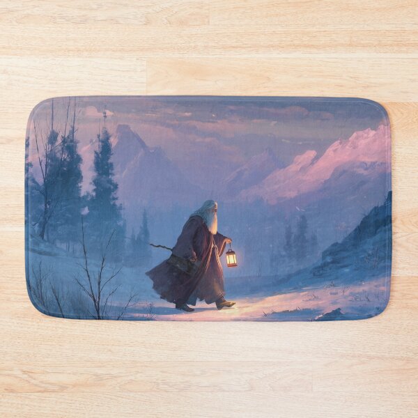 Item preview, Wandering Wizard With Lantern in Snow designed and sold by Rtymer.