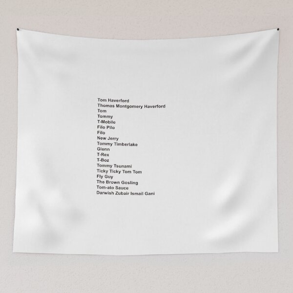 Item preview, Tom Haverford Aliases – Parks and Recreation Funny Quote Design designed and sold by from here 2 mars.