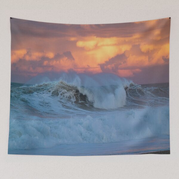 Item preview, Lifestyle Hub: Golden Sunset Ocean Waves - Calming Seascape designed and sold by M&M Lifestyle Hub.