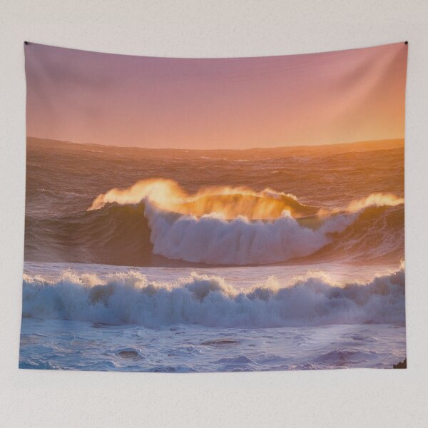 Item preview, Lifestyle Hub: Golden Sunset Ocean Waves - Calming Seascape designed and sold by M&M Lifestyle Hub.