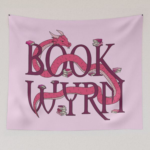 Artikelvorschau, Bücherwurm - Pink entworfen und verkauft von Heather H Designs .