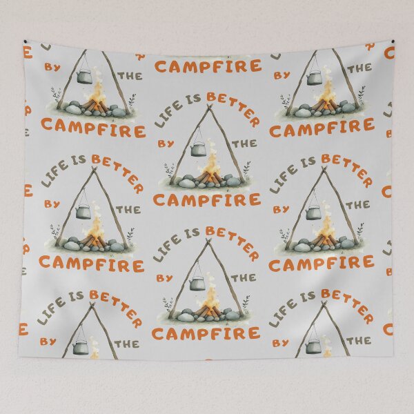 Item preview, Life is better by the campfire camping camper women's girls designed and sold by Lady-Frost.