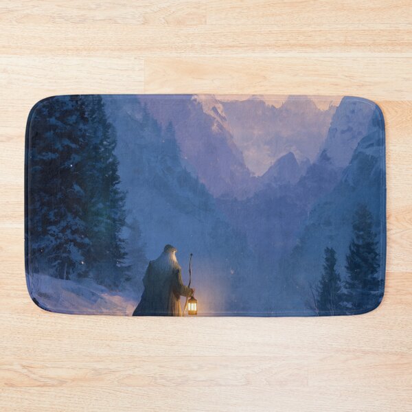 Item preview, Wandering Wizard With Lantern in Snow designed and sold by Rtymer.