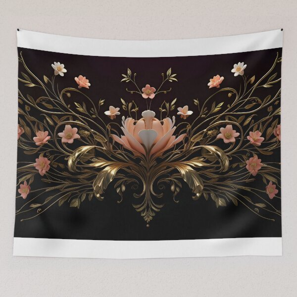Item preview, Luxury Floral Gold Art | Elegant Blossom Design for Desk Mat & Wall Décor designed and sold by A L O N E.