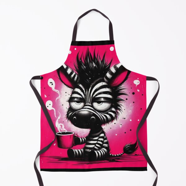 Item preview, Tired Zebra with Coffee – Black Humor in Cartoon Style designed and sold by Closeddog.
