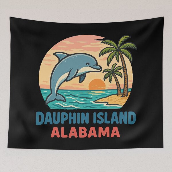 Item preview, Dauphin Island Alabama Dolphin designed and sold by TomFrontierArt.