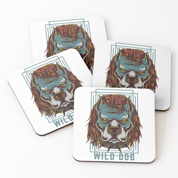 Item preview, Wild Dog Fierce Beast – Dark Streetwear Animal Art T-Shirt designed and sold by PSYNOVA.