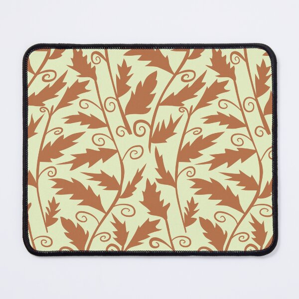 Item preview, Fanciful Fern Botanical Vine Pattern in Brown and Spring Green designed and sold by Angela Dow.