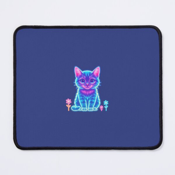 Item preview, Neon Cute Cat Sticker – Glowing Aesthetic Kitty designed and sold by Purti123.