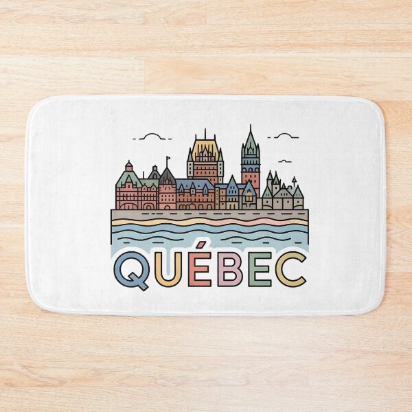 Item preview, Québec City Skyline – Minimalist Pastel Travel Souvenir Design designed and sold by Paper Drip.