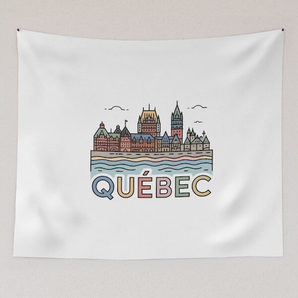 Item preview, Québec City Skyline – Minimalist Pastel Travel Souvenir Design designed and sold by Paper Drip.
