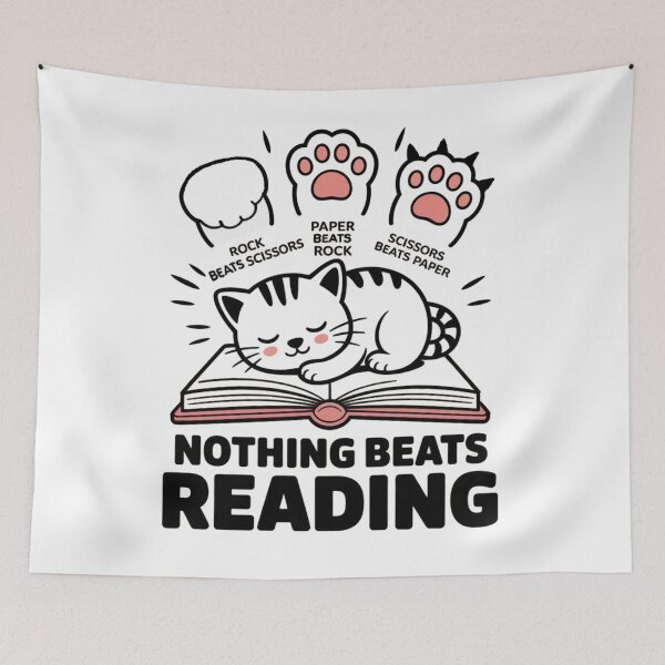 Item preview, Rock beats scissors, scissors beat paper, paper beats rock… but nothing beats reading! designed and sold by A-Szczesniak.