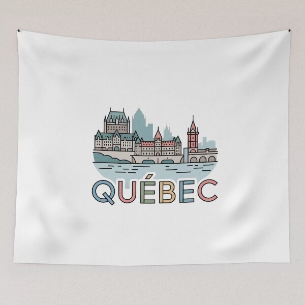 Item preview, Québec City Skyline – Minimalist Pastel Travel Souvenir Design designed and sold by Paper Drip.