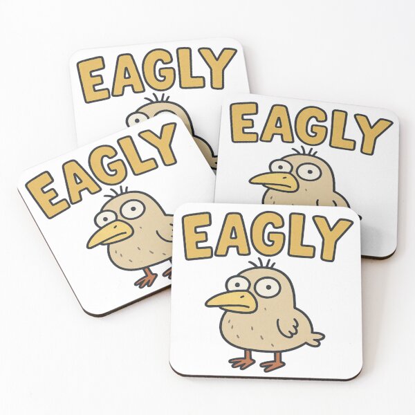 Item preview, Eagly Ugly Mascot Sticker  Delightfully Tacky Cartoon Bird Art designed and sold by TulipsArtDesigns .