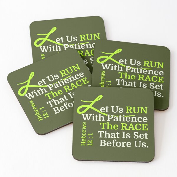 Item preview, RUN with Patience the RACE that is Set Before Us, Christian Design from Hebrews 12:1 designed and sold by Angela Dow.