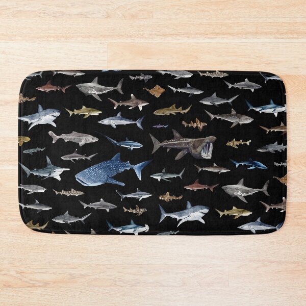 Item preview, SHARKS poster-black designed and sold by BEATRIZ ABAITUA.
